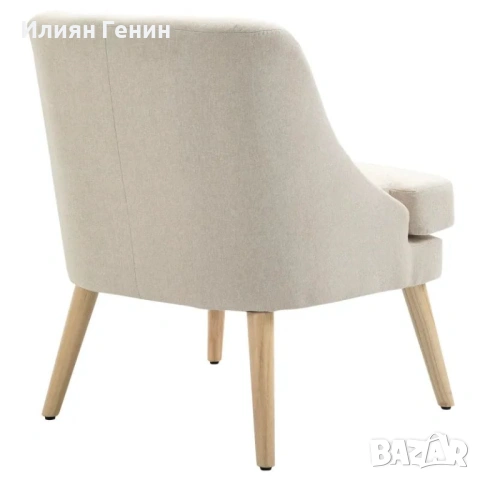 Фотьойл HOMCOM с ленен вид, снимка 6 - Дивани и мека мебел - 54187826