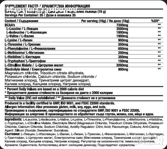 Fitholic Professional Pro Charge EAA Essential Amino Acids | 560 грама, снимка 4 - Хранителни добавки - 53124635