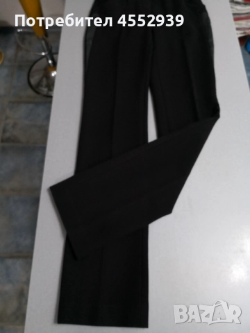 Спортно-елегантен черен панталони , снимка 6 - Панталони - 51925909