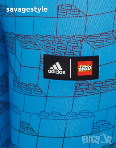 Клин ADIDAS x Classic Lego Leggings Blue, снимка 4 - Детски клинове - 45750111