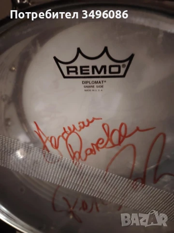 Барабан LUDWIG подписан от велики барабанисти, снимка 2 - Ударни инструменти - 50974234