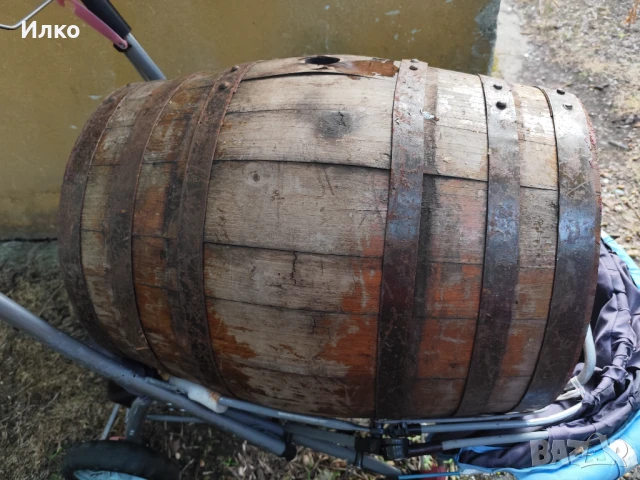 Дървено буре 50 л., снимка 2 - Декорация за дома - 50719349