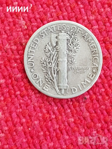 Сребърна монета дайм 1943 2, снимка 2 - Нумизматика и бонистика - 53847926