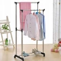 Двойна стойка за дрехи на колела - лесно преместване и повече място за дрехи, снимка 6