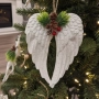 Коледни играчки за елха „Winter White Elegance“ – луксозни висящи декорации с натурален завършек и с, снимка 3