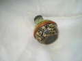 Много стара метална ръчно рисувана солничка капачка на винт, снимка 5