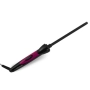 Маша за коса Laura, 10 мм, 360° кабел, керамично покритие, черен/розов, снимка 2