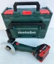 METABO W 18 L 9-125 Quick - Акумулаторен ъглошлайф 18V 5.5Ah неразличим от нов!, снимка 1