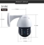 1080P 2MP WiFi IP PTZ 360° Безжична Охранителна Kaмера Двупосочно аудио Нощно виждане Carecam APP, снимка 14