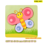 Детски дървен пъзел Пеперуда с 3D изглед и размери 14.5 х 15.4 см. - модел 3461 - КОД 3461 , снимка 1 - Игри и пъзели - 45010463