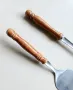 Прибори за сервиране с дървени дръжки , снимка 4