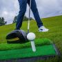 ME AND MY GOLF Постелка за голф с двойна трева, включва видеоклипове с инструкции за обучение, черна, снимка 3