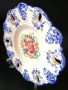 Синя чиния с цветя (Vestal?), снимка 3