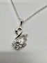 Сребърно колие с мойсанит (Диамант) 1 карат, снимка 1