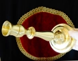 Бронзов свещник 25 см.,490 гр.,викториански стил. , снимка 3