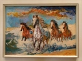 Авторска Маслена живопис,, Огнени коне", снимка 1