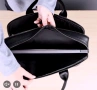 Мъжка луксозна чанта за лаптоп 15,6”/Офис куфарче от черна естествена кожа!, снимка 11