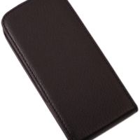 Калъф за телефон iPHONE 5 с капак, изработен от еко кожа - черен, снимка 1 - Калъфи, кейсове - 45648846