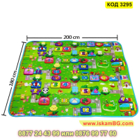 Детска постелка за игра, килим двулицев - КОД 3295, снимка 12 - Други - 44972283