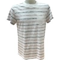 G-STAR размер M мъжка тениска бяло бежово сиво райе, снимка 1 - Тениски - 45717816