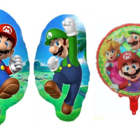 Супер Марио Super Mario Луиджи кръгъл цял ръст фолио фолиев балон хелий или въздух, снимка 1 - Други - 45009634