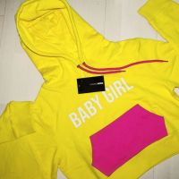 Baby Girl ярък жълт суичър с качулка, снимка 2 - Суичъри - 45012891