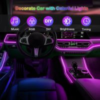 Комплект светлини за кола STELS, LED, RGB, Вътрешно осветление, 29 цвята, 6 м , снимка 8 - Други - 45236719