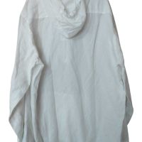Мъжка лека риза с качулка Zara, 100% лен, Бяла, XL, снимка 2 - Ризи - 45782493