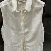 Блуза без ръкав, MaxMara, Италия, размер IT 46-48, лен, снимка 1 - Ризи - 45387110