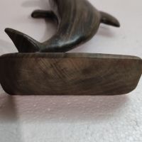 Винтидж дървена статуетка фигура на делфин, снимка 5 - Статуетки - 45846233