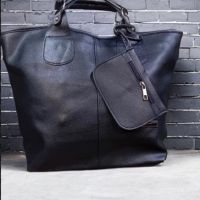Дамска кожена чанта с аксесоар - портмоне, снимка 4 - Чанти - 45856939