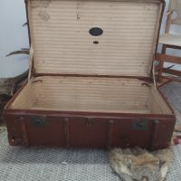 Английски винтидж пътнически сандък, снимка 9 - Антикварни и старинни предмети - 45687543