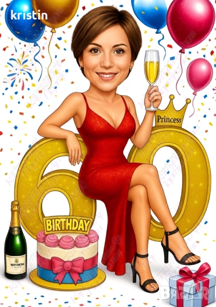 Карикатура за 60г., снимка 1