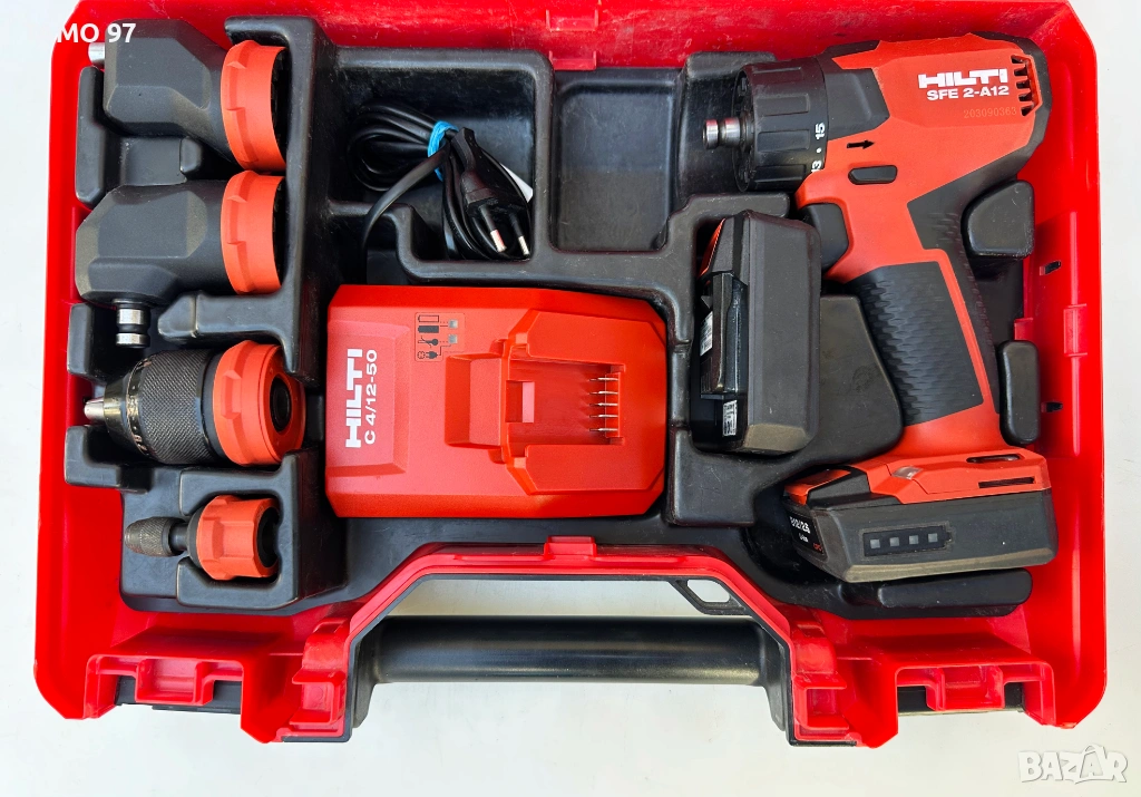 Hilti SFE 2-A12 - Акумулаторен винтоверт с приставки 2x12V 2.6Ah , снимка 1