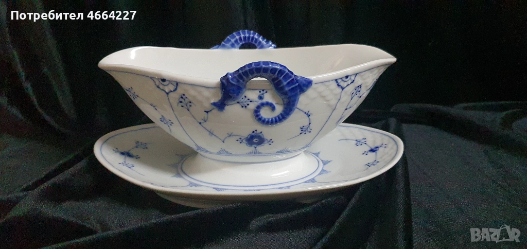 Уникална порцеланова сосиера, снимка 1