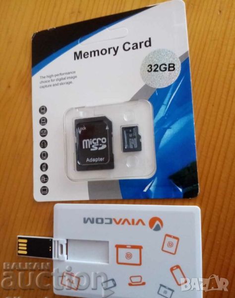 Flash памет 8GB Vivacom + Нова карта памет 32GB, снимка 1