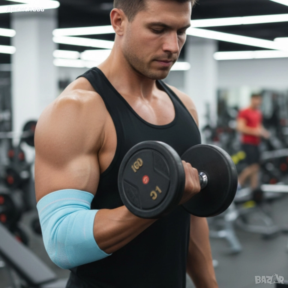 Удобен и дишащ еластичен бинт за облекчаване на болки и натоварвания в лакътя Elbow Support, снимка 1