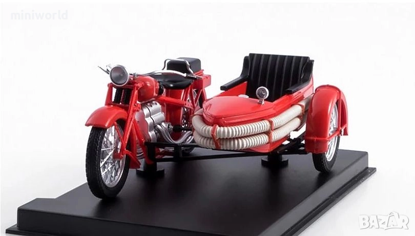 Л-600 пожарникарски мотор - мащаб 1:24 на Наши мотоциклети моделът е нов в блистер, снимка 1