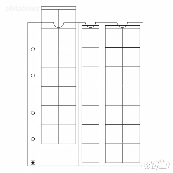 Leuchtturm Optima-27 листи 35 монети до 27 мм /оп.5 бр/, снимка 1