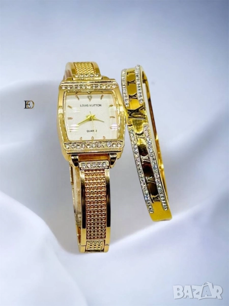 часовник и гривна gucci hermes louis vuitton, снимка 1