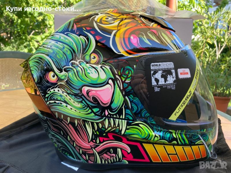 Каска за мотор Icon Airflite Helmet graphic Cat Scratch Fever - M размер, снимка 1