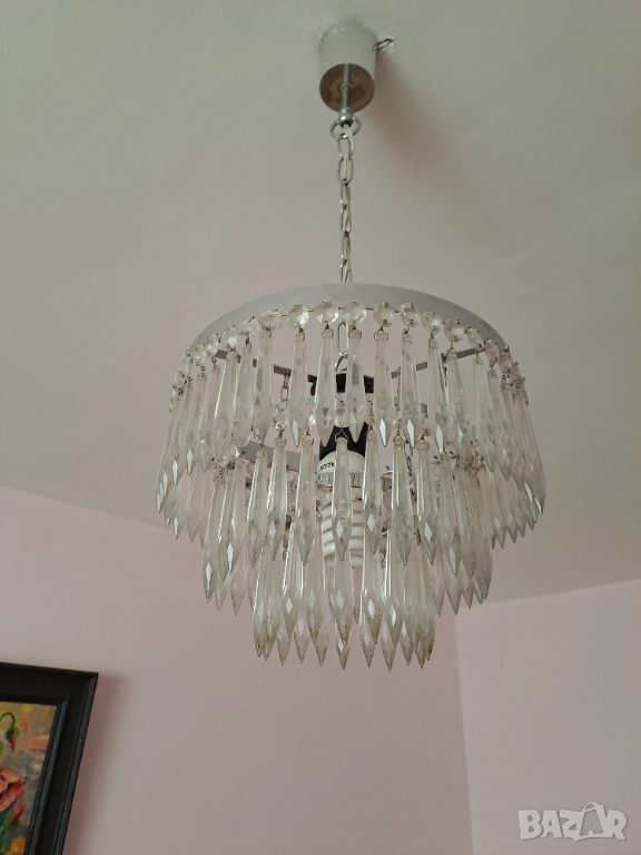 Полилей с кристали, снимка 1