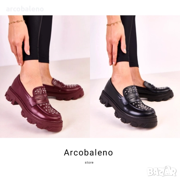 Дамски мокасини с шипове Memolis, 2цвята , снимка 1