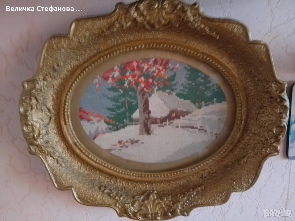 Гоблен с  рамка "Зимна приказка", снимка 1