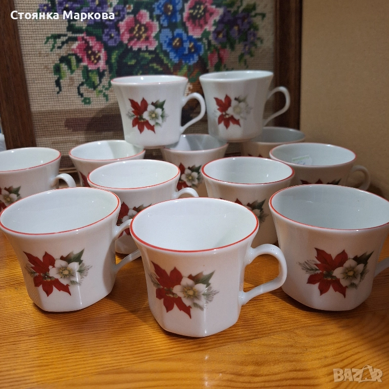 Баварски порцеланов сервиз от 12 чашки за кафе, снимка 1
