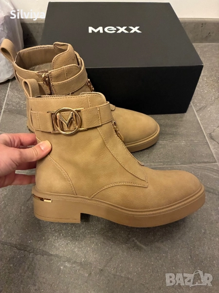 Бежови дамски боти Mexx, снимка 1