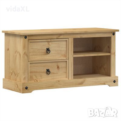 vidaXL ТВ шкаф Corona, 100x40x52 см, бор масив, снимка 1