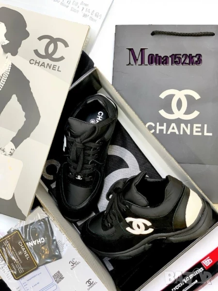 дамски маратонки от естествена кожа chanel , снимка 1