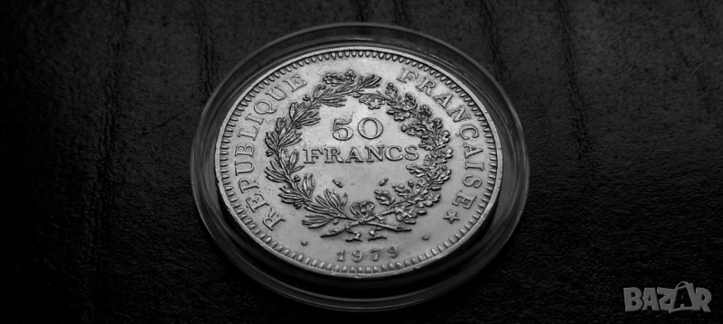 Сребърна Монета 50 Френски Франка Сребро  900 , снимка 1