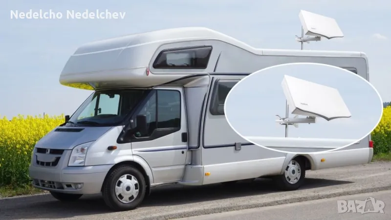 Нова HUMAX H40D Сателитна антена с плосък огледален панел с 1 LNB , снимка 1